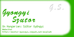 gyongyi szutor business card